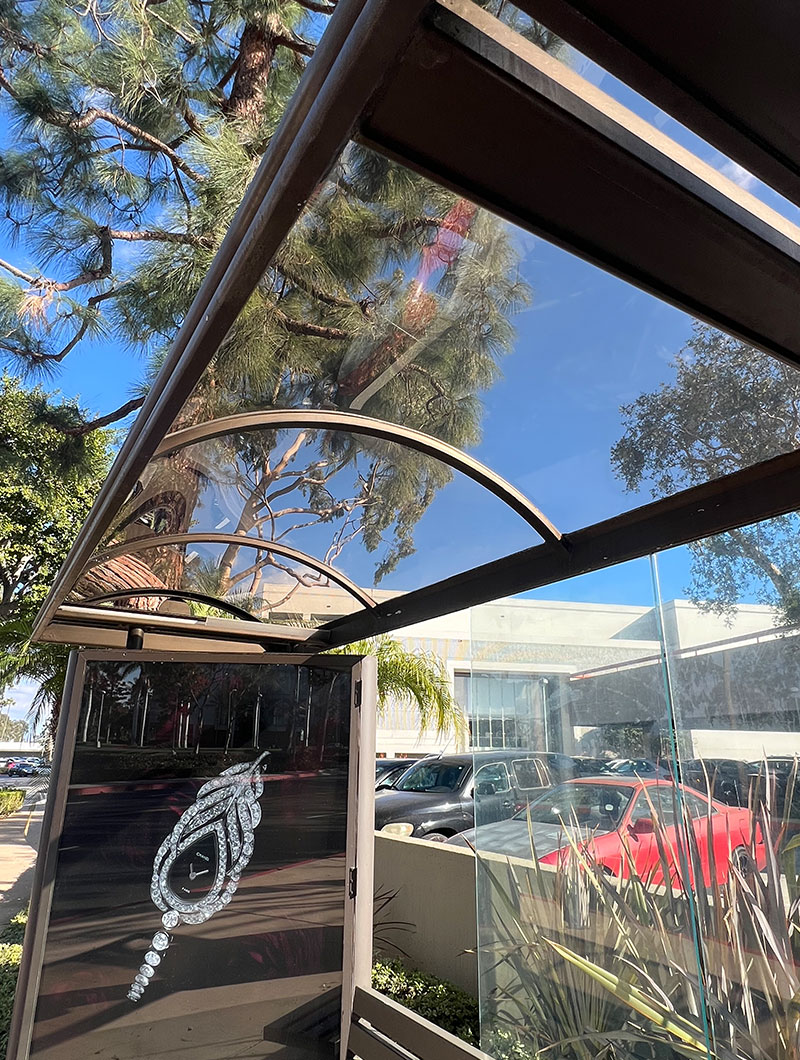 Custom Skylight South Coast Plaza Bus Stop, Costa Mesa, CA. Skylite Tec