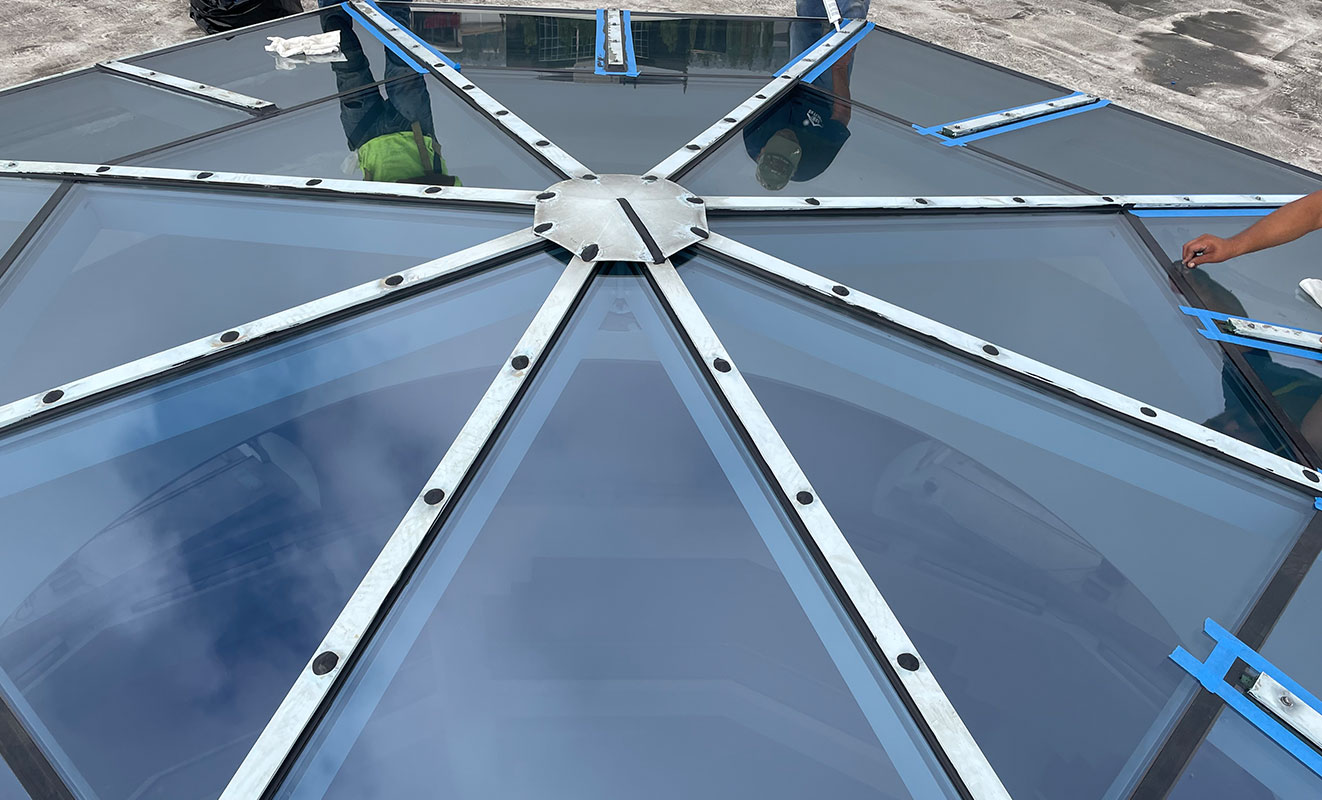 Custom Skylight Octagon. South Coast Plaza, Costa Mesa, CA. Skylite Tec