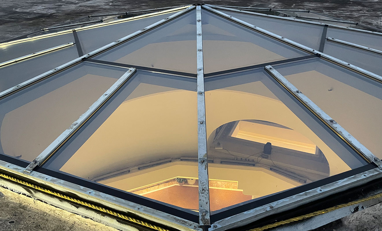 Custom Skylight Octagon. South Coast Plaza, Costa Mesa, CA. Skylite Tec