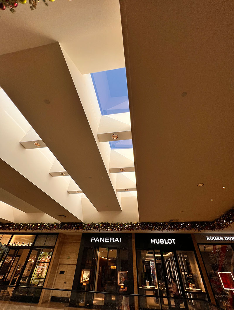 Custom Skylight Metal Framed, South Coast Plaza, Costa Mesa, CA