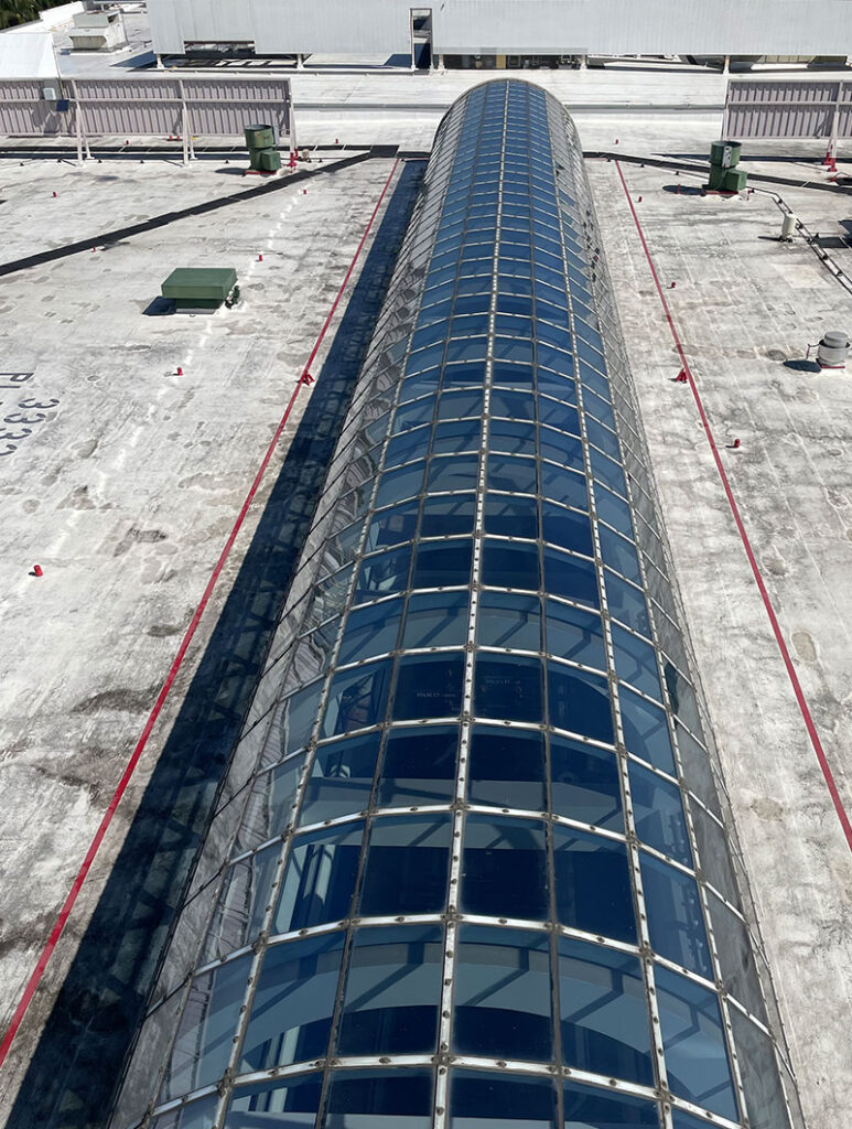 Custom Skylight Repairs - South Coast Plaza - Costa Mesa, CA. Skylite Tec