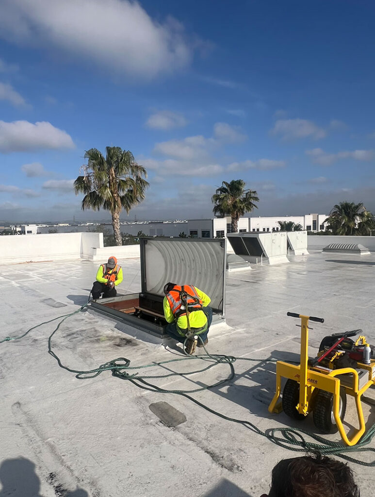 Smoke Vent Certification with Fall Protection Cart, Fontana, CA Skylite Tec
